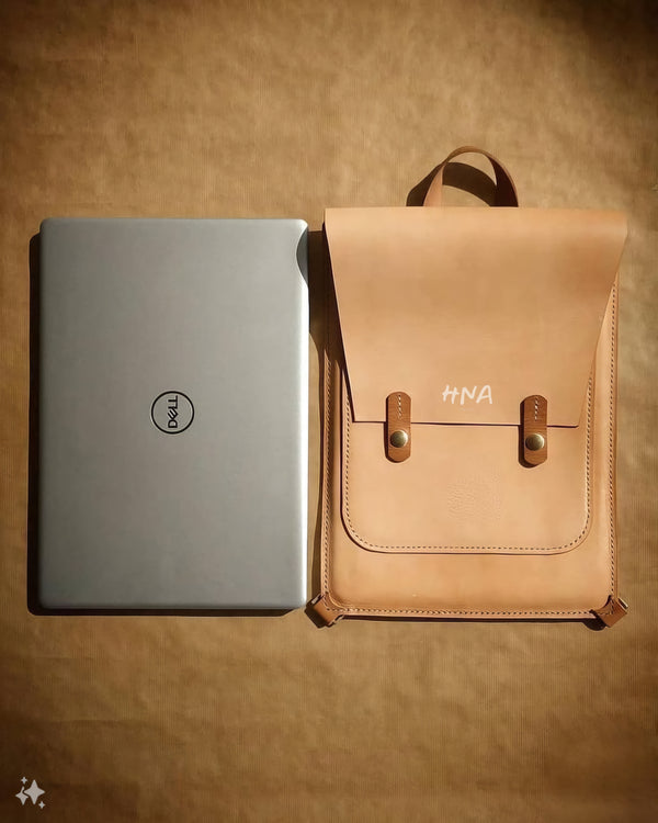 Slim Leather Backpack